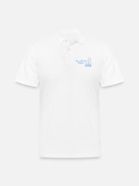 Five Sailed The Queeging - Men's Pique Polo Shirt - white