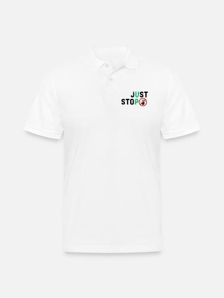 Just stop anything bad - Men's Pique Polo Shirt - white