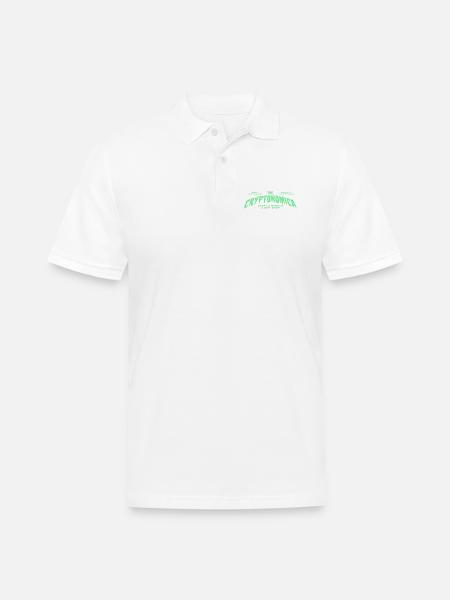 Cryptonomica: Cryptid Museum Logo - Men's Pique Polo Shirt - white