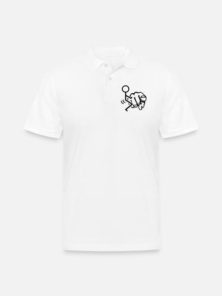 Fuck You - Men's Pique Polo Shirt - white