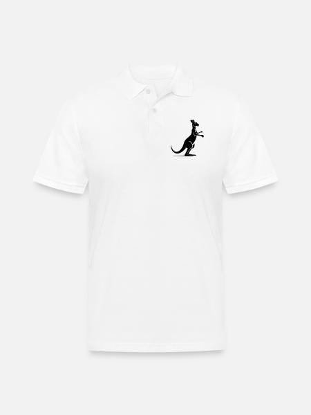 kangaroo - Men's Pique Polo Shirt - white