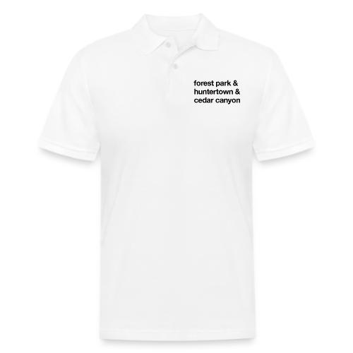 1 Church 3 Locations Black - Men's Pique Polo Shirt