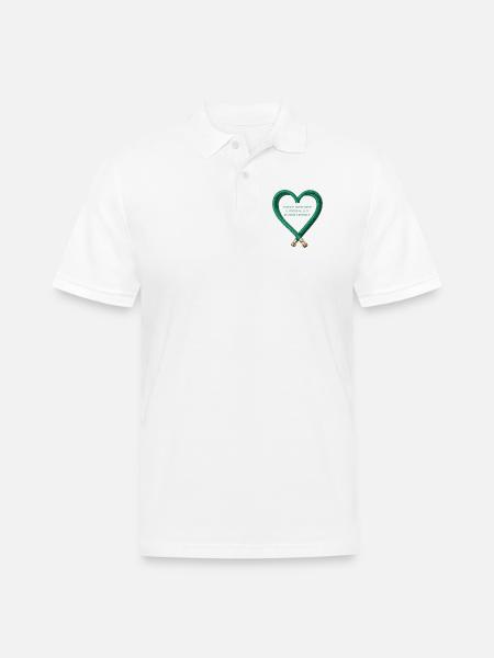 Hose Heart Humor - Men's Pique Polo Shirt - white