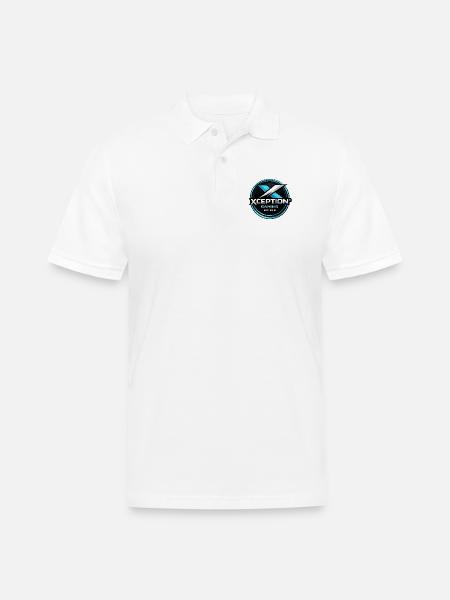 Xception Gaming Cyan - Men's Pique Polo Shirt - white