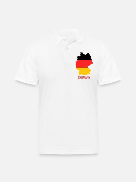 Germany - Men's Pique Polo Shirt - white