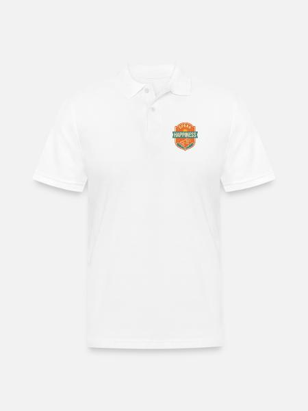 Speak Happiness - Men's Pique Polo Shirt - white