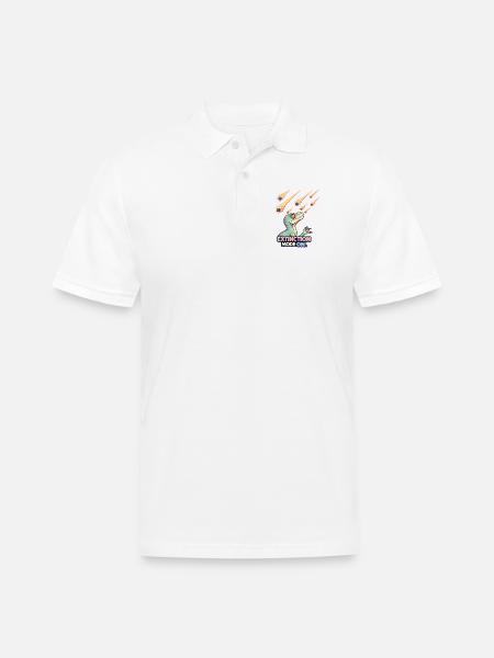 Extinction Meteor Dino - Men's Pique Polo Shirt - white