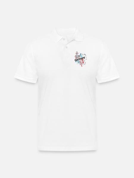 Germany - Men's Pique Polo Shirt - white