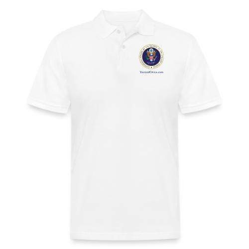 The People's Seal with blue url - Men's Pique Polo Shirt