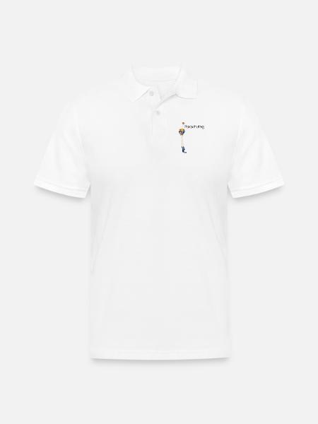 Parachuting - Men's Pique Polo Shirt - white