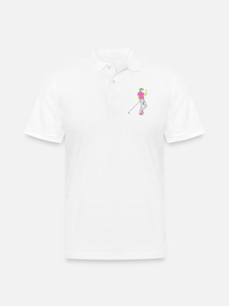Weekend_Warrior_Golf - Men's Pique Polo Shirt - white