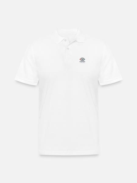 five eyes - Men's Pique Polo Shirt - white