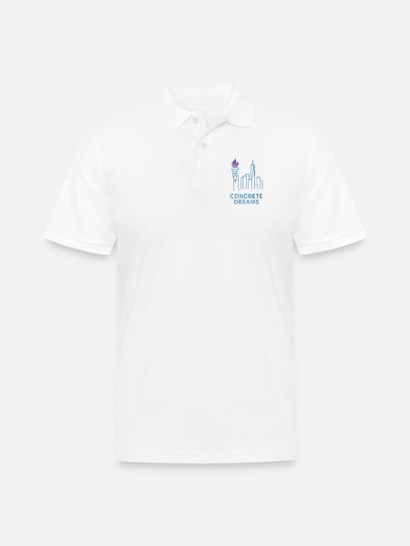 Concrete Dreams Torch Skyline - Men's Pique Polo Shirt - white