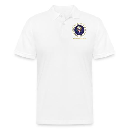 The Peoples Seal w gold url - Men's Pique Polo Shirt