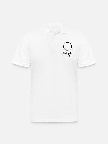 Simplicity - Men's Pique Polo Shirt - white