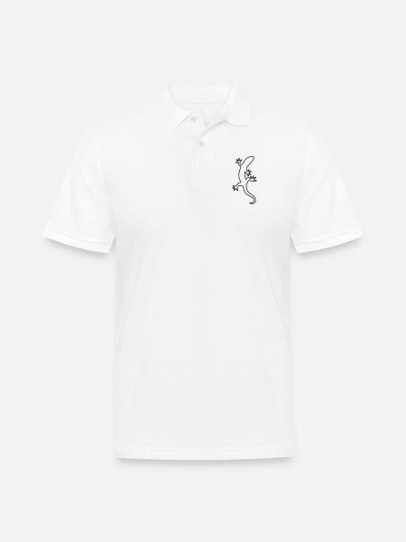 Lizard Salamander Gecko Fire salamander - Men's Pique Polo Shirt - white
