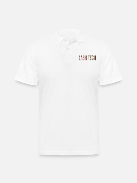Lash Tech - Men's Pique Polo Shirt - white