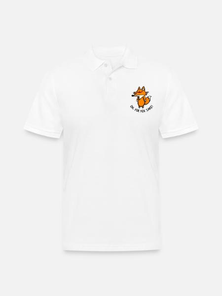 For Fox Sake - Men's Pique Polo Shirt - white