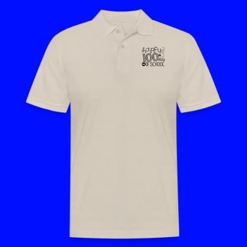 Happy 100th Day of School Arrows Teacher T-shirt - Men's Pique Polo Shirt