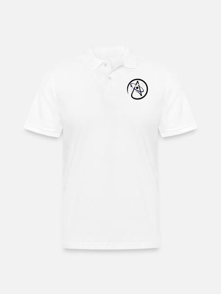 Atheist Logo - Men's Pique Polo Shirt - white