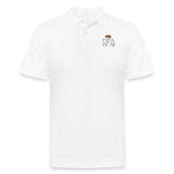 Papa Ours Shirt - Polo en coton piqué pour hommes - blanc - Devant