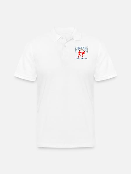 Muay Thai Training - Men's Pique Polo Shirt - white