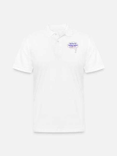 Completely Difficult - Men's Pique Polo Shirt - white