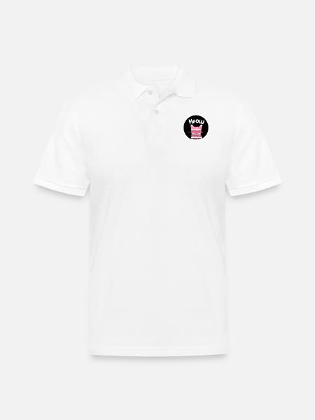 Meow cake cat - Men's Pique Polo Shirt - white