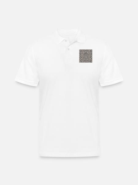 Ornament pattern - Men's Pique Polo Shirt - white