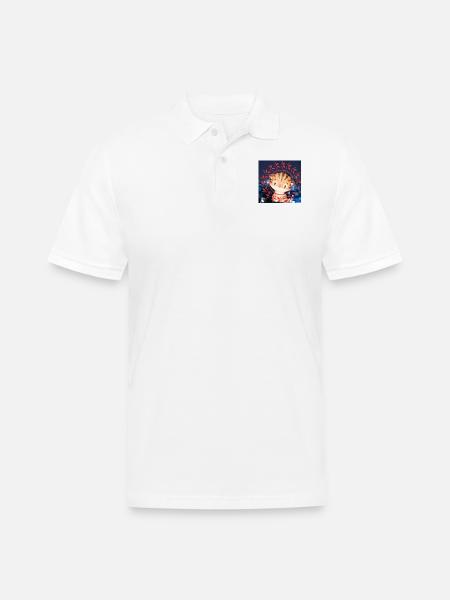 Tiger - Men's Pique Polo Shirt - white