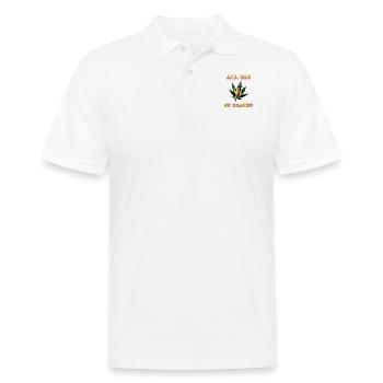 all gas no brakes - Men's Pique Polo Shirt - white - Front
