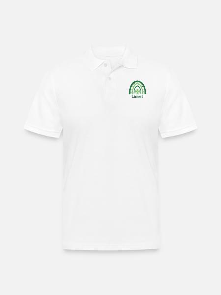 Linnet Clover Charm Boho Rainbow - Men's Pique Polo Shirt - white