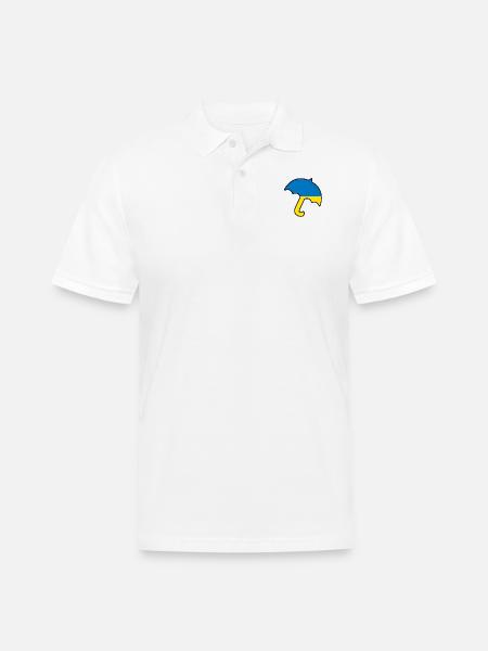 umbrella Ukraine - Men's Pique Polo Shirt - white