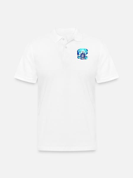 Cemetery Grave Graveyard - Men's Pique Polo Shirt - white