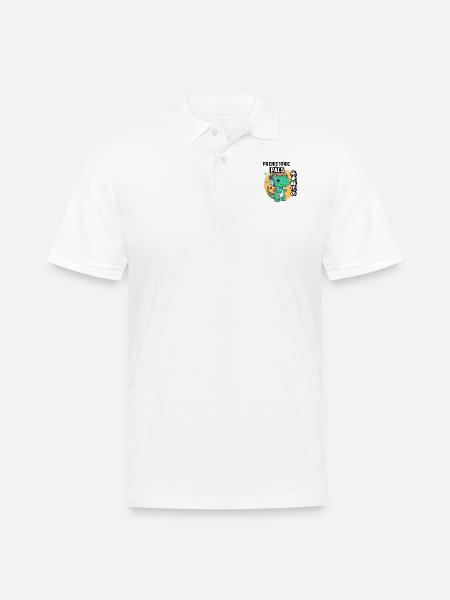 Prehistoric pals - Men's Pique Polo Shirt - white