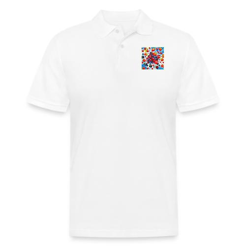 Colorful Berry Fiesta Design - Men's Pique Polo Shirt