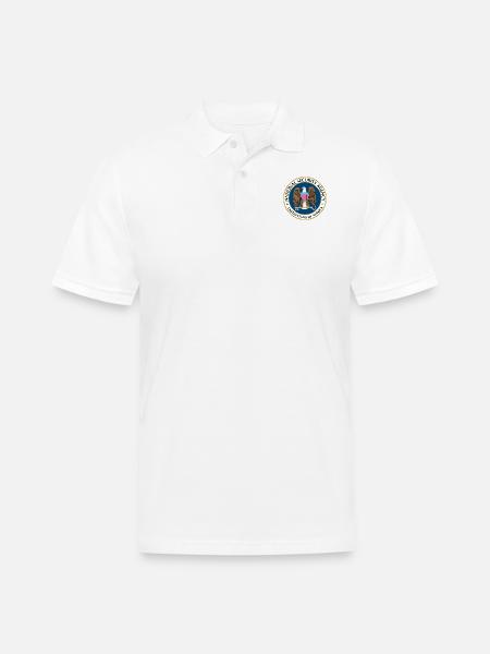 National Security Agency Logo - Men's Pique Polo Shirt - white