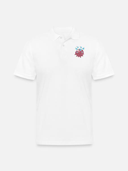 Ollie Twitter - Men's Pique Polo Shirt - white