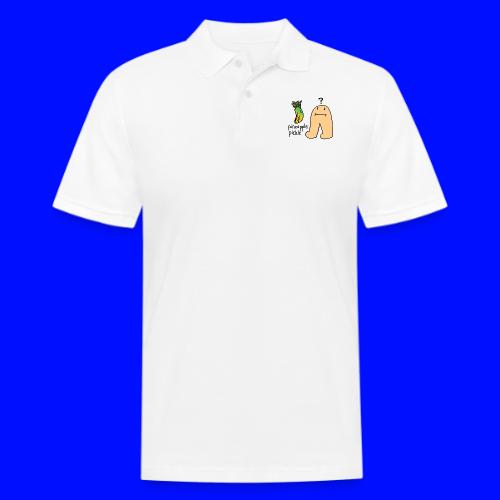Pineapple Pickle, Black Outline (tshirts) - Men's Pique Polo Shirt