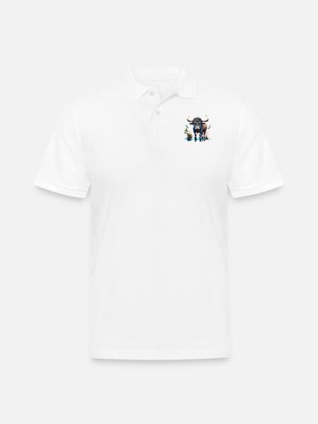 Water Buffalo - Men's Pique Polo Shirt - white