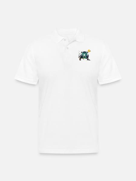 Ghost grave yard - Men's Pique Polo Shirt - white
