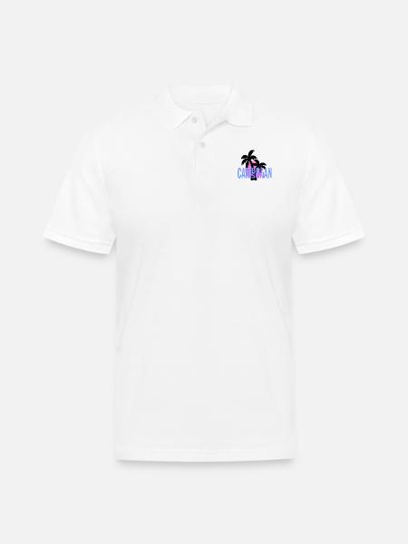 Caribbean Sun - Men's Pique Polo Shirt - white