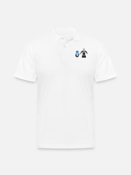 Rosie and Lost in Space Robot - Men's Pique Polo Shirt - white