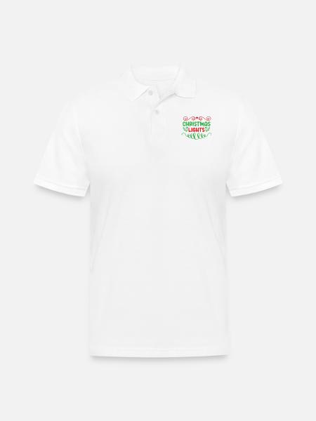 Christmas lights - Men's Pique Polo Shirt - white