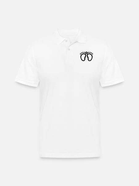 Foot - Men's Pique Polo Shirt - white