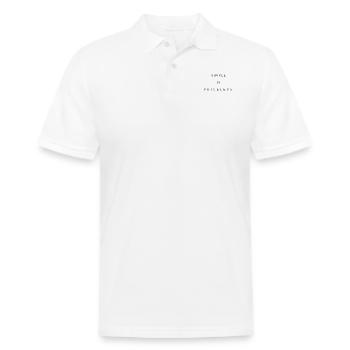Simple is priceless. Minimalism and simplicity - Men's Pique Polo Shirt - white - Front