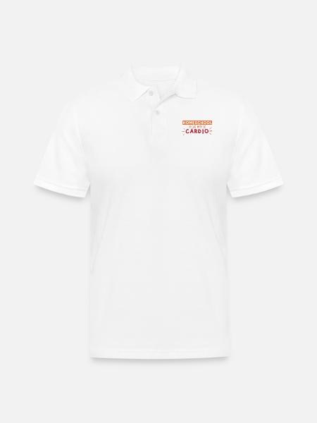 Homeschool Is My Cardio - Men's Pique Polo Shirt - white