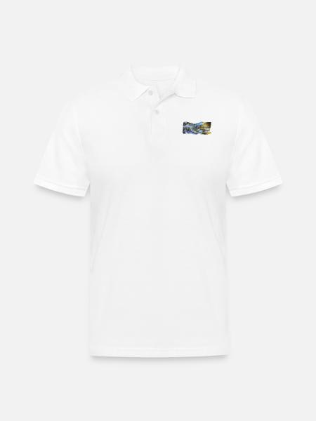 Skyward Pines - Men's Pique Polo Shirt - white