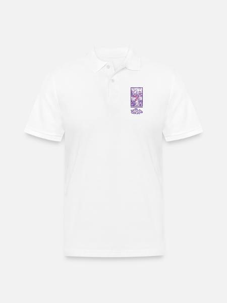 JunStyle Four Heavenly Kings Character 05 - Men's Pique Polo Shirt - white