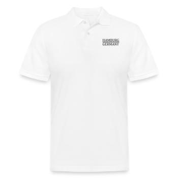 Hamburg - Germany - Men's Pique Polo Shirt - white - Front
